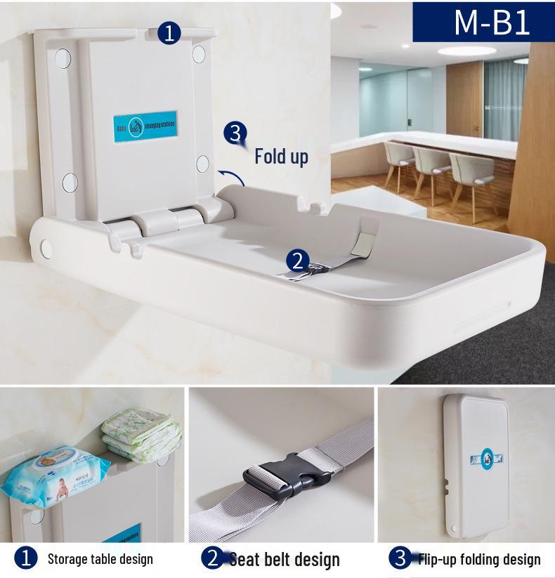 Multifunctional Baby Care & Changing Table with Third Restroom Access