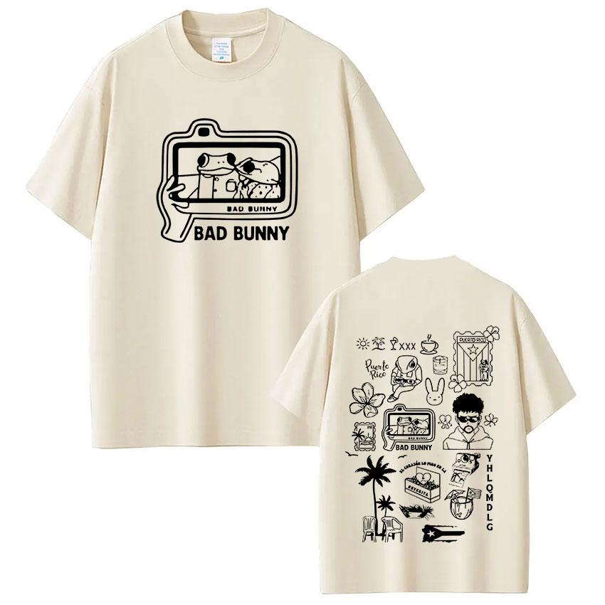 

Rapper Bad Bunny T Shirt Debi Tirar Mas Fotos DTMF T-shirts Men Women Clothing Fashion Hip Hop Short Sleeve T-shirt Tops Couples 5XL різнокольоровий