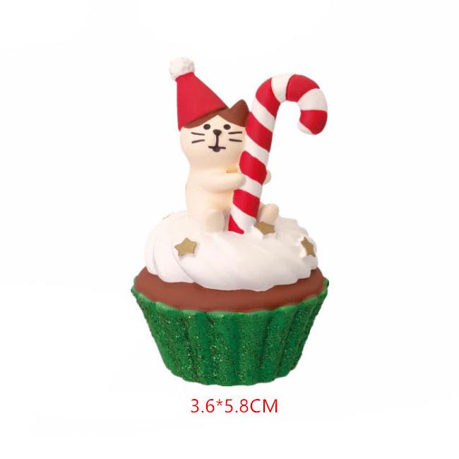 Scatola Regalo Slitta di Natale Creativa con Gatto Giapponese Scena in Miniatura Fai-da-te per Fotografia e Ornamenti Zakka