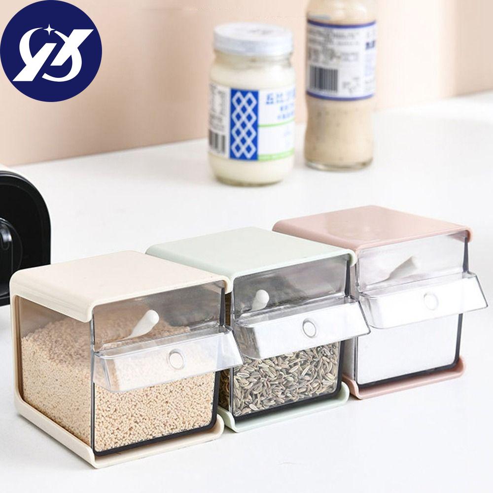 Kunststoff-Gewürzglas, umweltfreundlicher Gewürzbehälter, stilvolle Wand-Gewürzbox für Zuhause