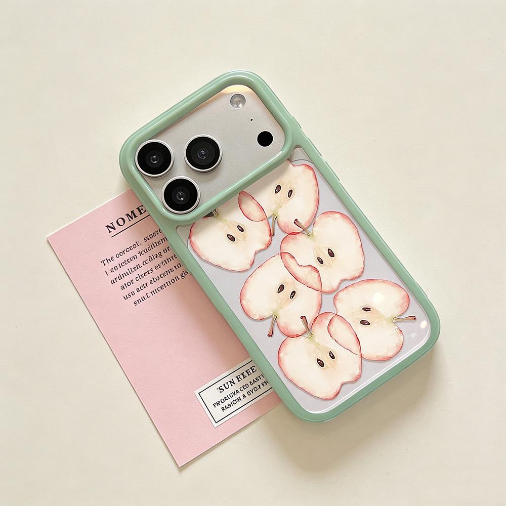 

Transparent Apple Slice Phone Case for 17Pro Max, Drop-Proof iPhone 16/15 Spring Design - Women s Edition 15 Pro Max