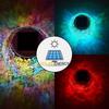 Changing Color Solar Glass Mosaic Sphere Led Garden Light Lanterns Gift Rainbow