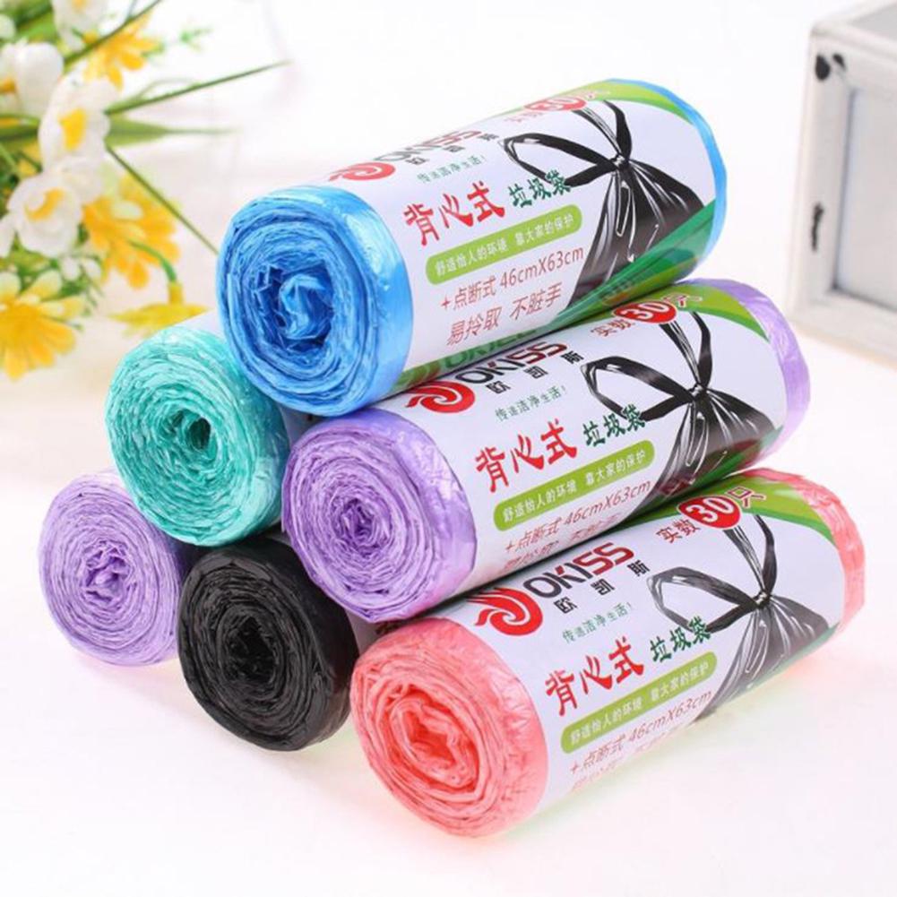 Мусорный мешок 1 Roll / 30Pcs одноразовые мусора может мусора Утолщение Лечение мешок мешок – купить по низким ценам в интернет-магазине Joom