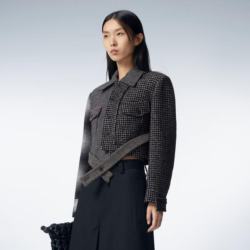 

Зимняя куртка JNBY из смесовой шерсти с цветными блоками L