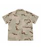 ARCANE FUNK Relaxed Camo Half Shirt Beige