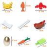 Non-Toxic Moc Food Accessories Fish Egg Bread Pizza Chocolate Fruit Carrot Hamburger Chips Chicken Bottle Bricks Building Blocks Toys