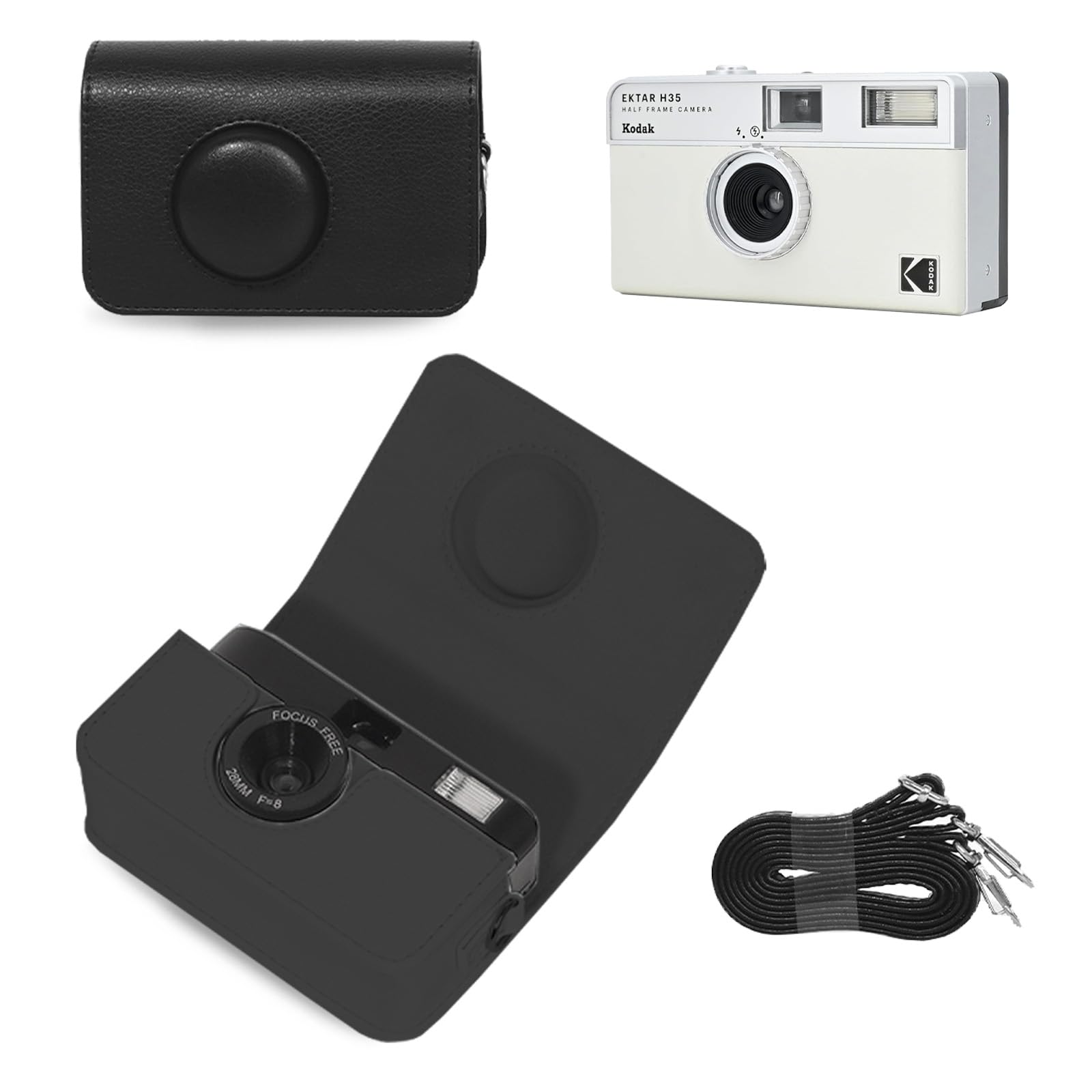 

NOUKAJU Case, Cover, Camera Bag, Storage Bag for KODAK EKTAR H35/F9/501F Cameras. Drop-proof, Scratch-resistant, Shockproof, and Dustproof (Black).