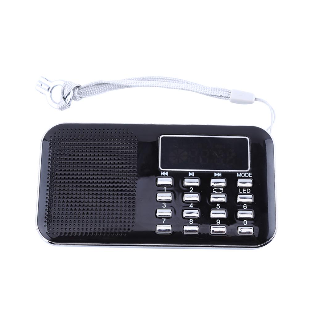 Mini Portable LCD Digital AMFM Radio Stereo o Speaker Music Player USB Micro SD TF Card