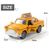 1/36 Retro Taxi Model Car Alloy Miniature Toy Car Diecast Vehicle Collection Baby Toys For Kids Children's Day Gift
