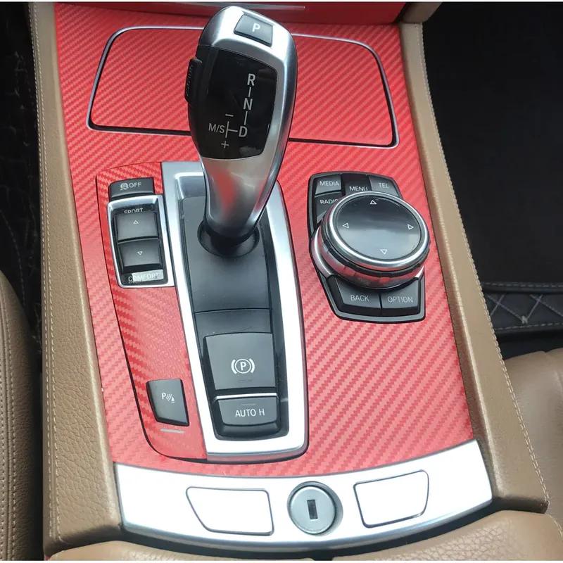 Car-Styling 5D Carbon Fiber Car Interior Center Console Color Change Molding Sticker Decals For BMW 7 Series F01 F02 F03 F04