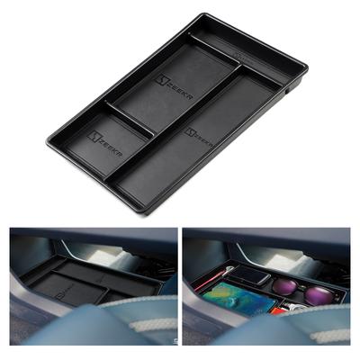 For ZEEKR 001 2023 2024 Car Center Console Storage Box Central Lower Layer Tray Organizer Container Tidying Accessories Black
