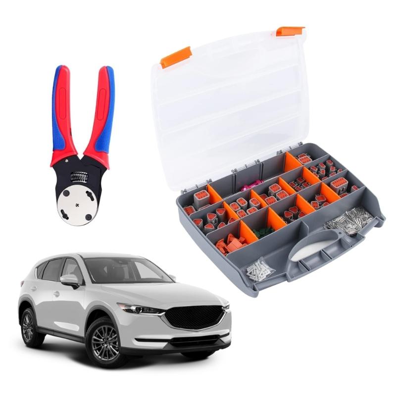 Deutsch Connector Kit DTP 2P 3P 4P 6P 8P 12P and Crimper Automobile Electrical Connectors(14-20AWG)