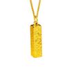 Four Directions Wealth Gold Bar Pendant Necklace: Women's Old Money Style with Love Couple Woven Rope and Clavicle Chain