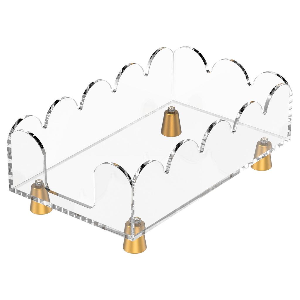 Acrylic Rectangular Napkin Paper Stand Transparent Napkin Holder Versatile Paper Hand Towel Holder for Kitchen Bathroom