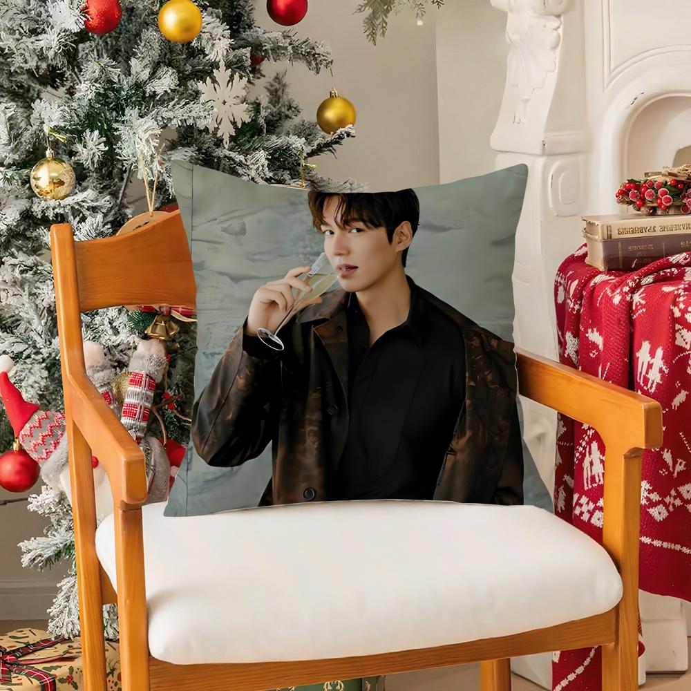 Handsome Star LLee Minho Popular Pillow Case Silky Short Plush With Invisible Zipper Dustproof Sofa Cushion Cover