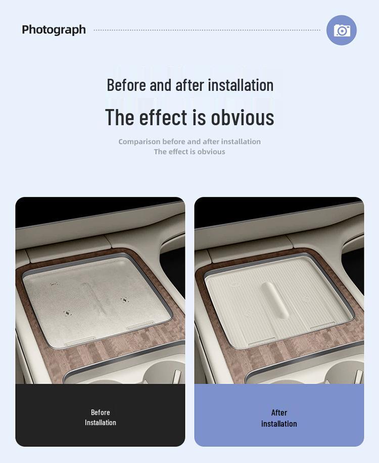 Silicone Wireless Charging Pad for Nio ES8: 3rd Gen Center Console Phone Pad Decoration, Compatible with 26 Models