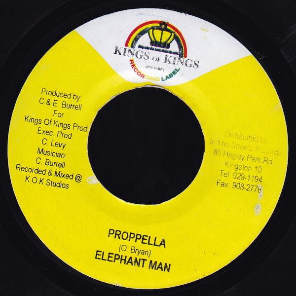 7inch Record ELEPHANT MAN / HOLLOW POINT - Proppella / Round & Round None Kings of Kings 2004 Jamaica Reggae, Ska & Dub Used