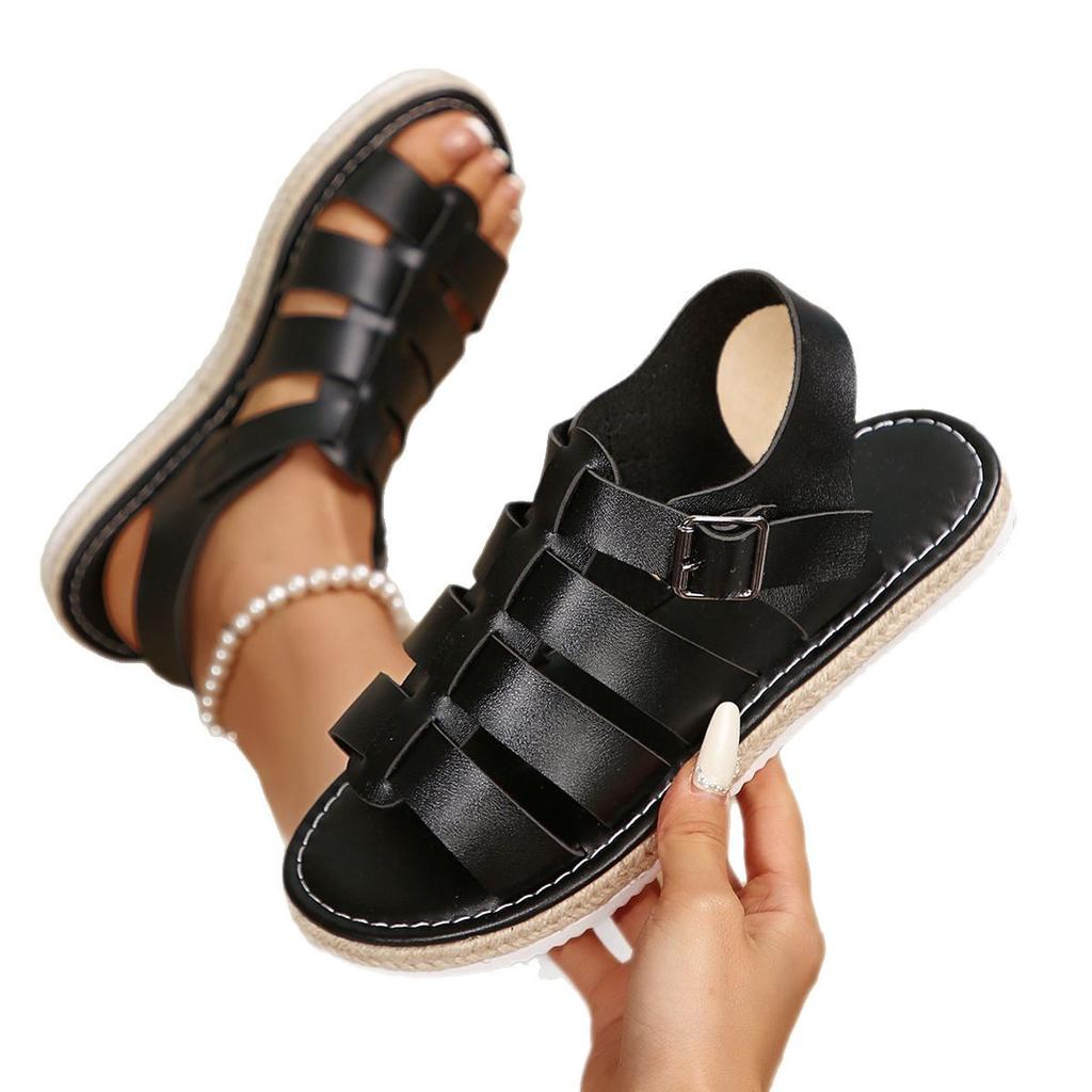 Thick-soled slippers women's new outer wear style flat-bottomed cool slippers