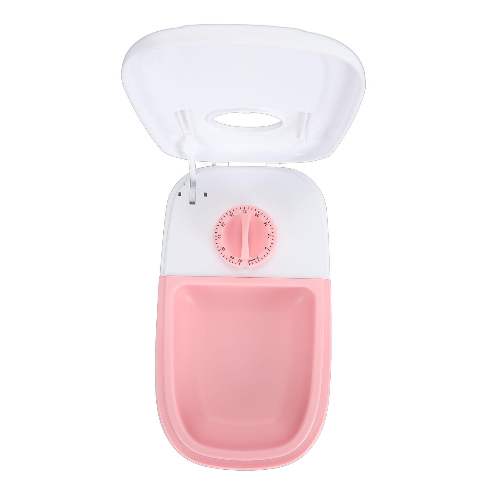 

Автоматическая кормушка для домашних животных Многофункциональная Съемная Интеллектуальная Одноразовая с Таймером Диспенсер для кошачьего корма для кошек и собак розовый