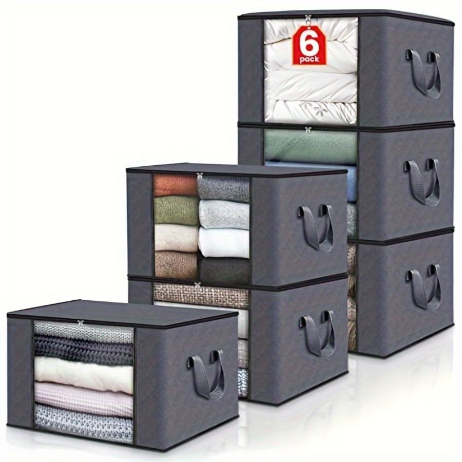 3/6pcs Set Large-capacity Clothes Storage Bag Foldable Blanket Storage Container Is Used To Organize The Bedroom Wardrobe.