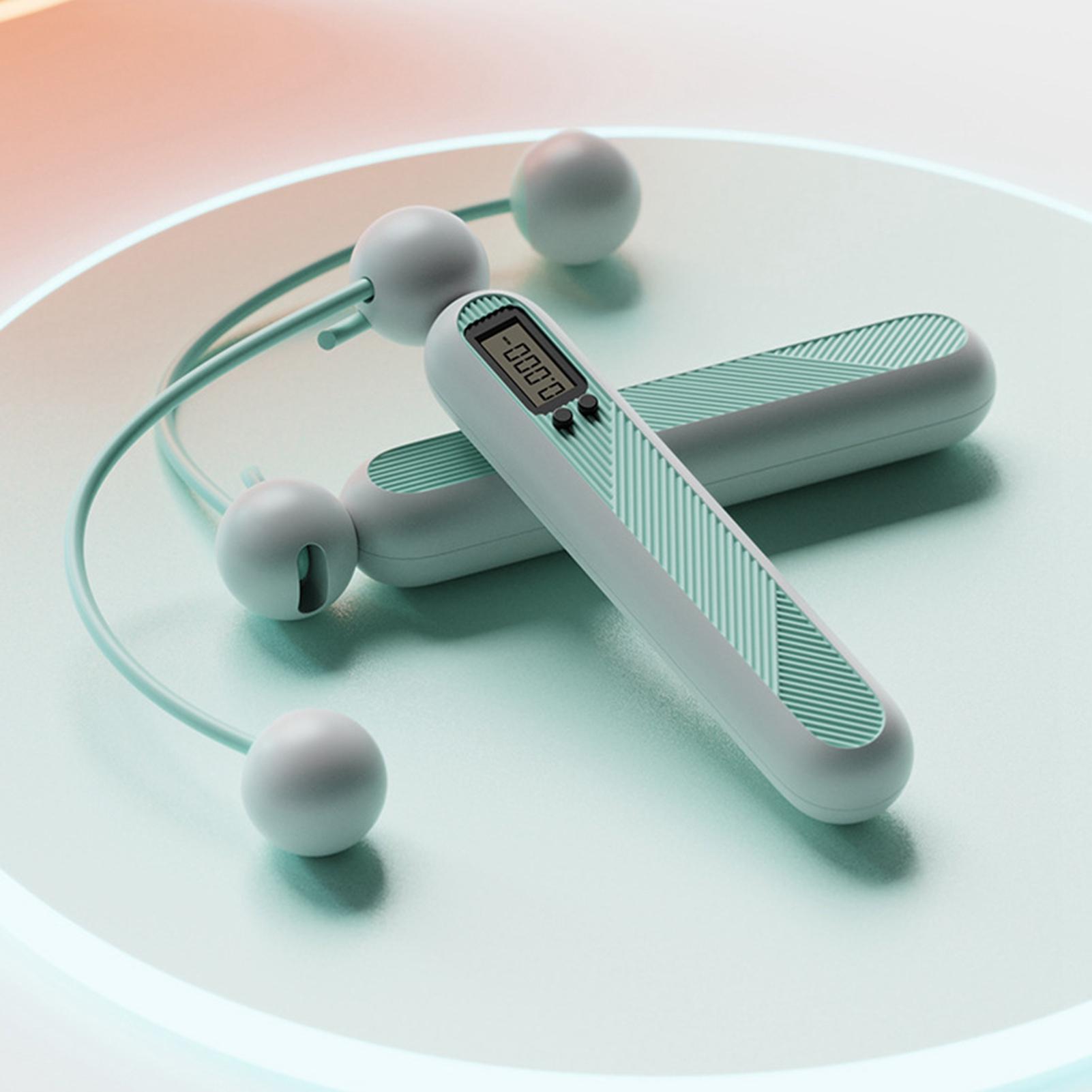 

Цифровой счетный скакалка скакалкой со счетчиком для фитнеса, коррекции фигуры, синяя длинная скакалка