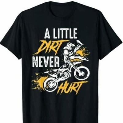 Cool Unisex Dirt Bike Gift Motocross T-Shirt Short Sleeve Tee