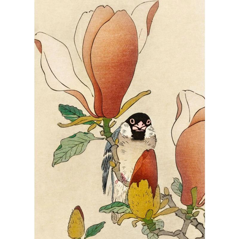 

Japanese Style Retro Eagle Geese Pigeons Sparrows Flower and Bird Canvas Painting Poster Wall Pictures Living Room Home Decor 21cm×30cm NoFrame