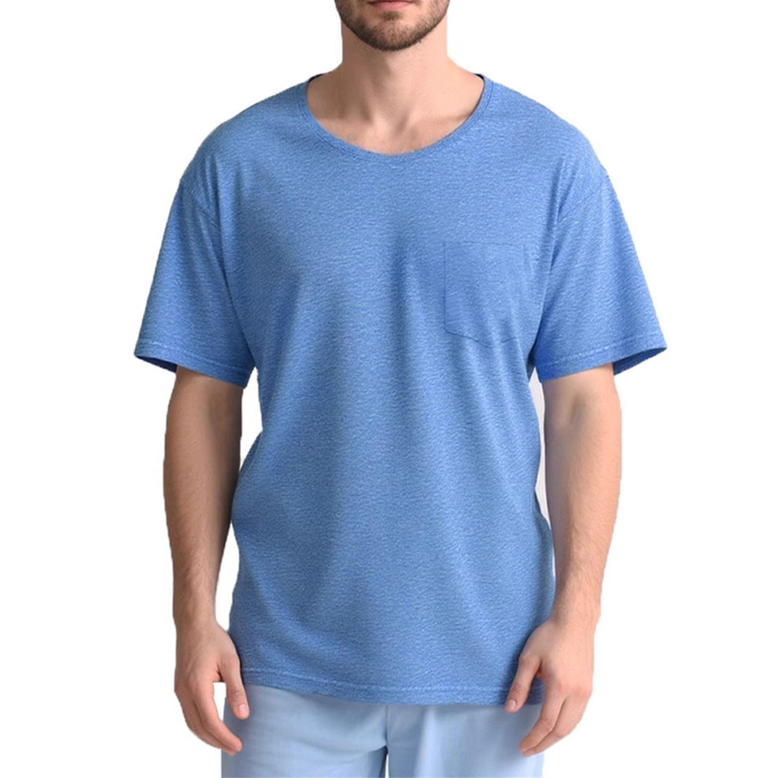 

Men S Shoulder Recovery Shirt With Side Button Short Sleeved Top S