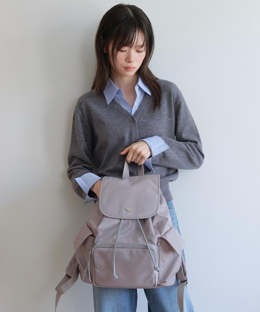 Yuppe Pocket Nylon Backpack_Light Gray