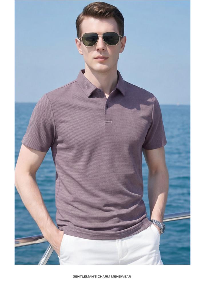 Four-Sided Stretch Summer Breathable Skin-Friendly Nylon Ammonia Cool Feeling Men's T-Shirt