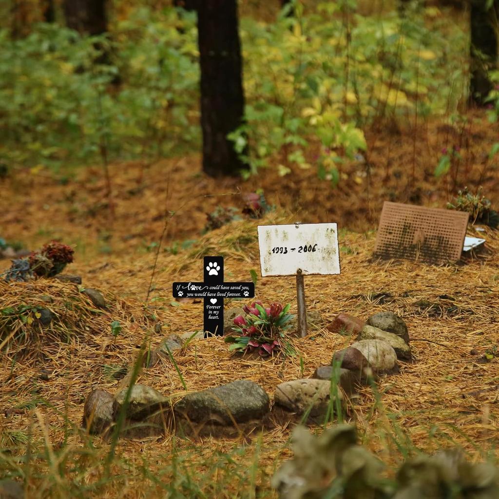 Haustier-Grabstein Gedenkgeschenke für Hunde, Wasserdichte Acrylplakette für die Dekoration im Freien im Garten oder auf dem Friedhof