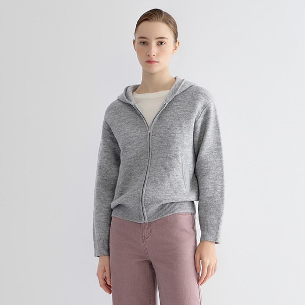 

She S miSS Вязаный кардиган с капюшоном и застежкой-молнией SSkcdo42080 blacks/77