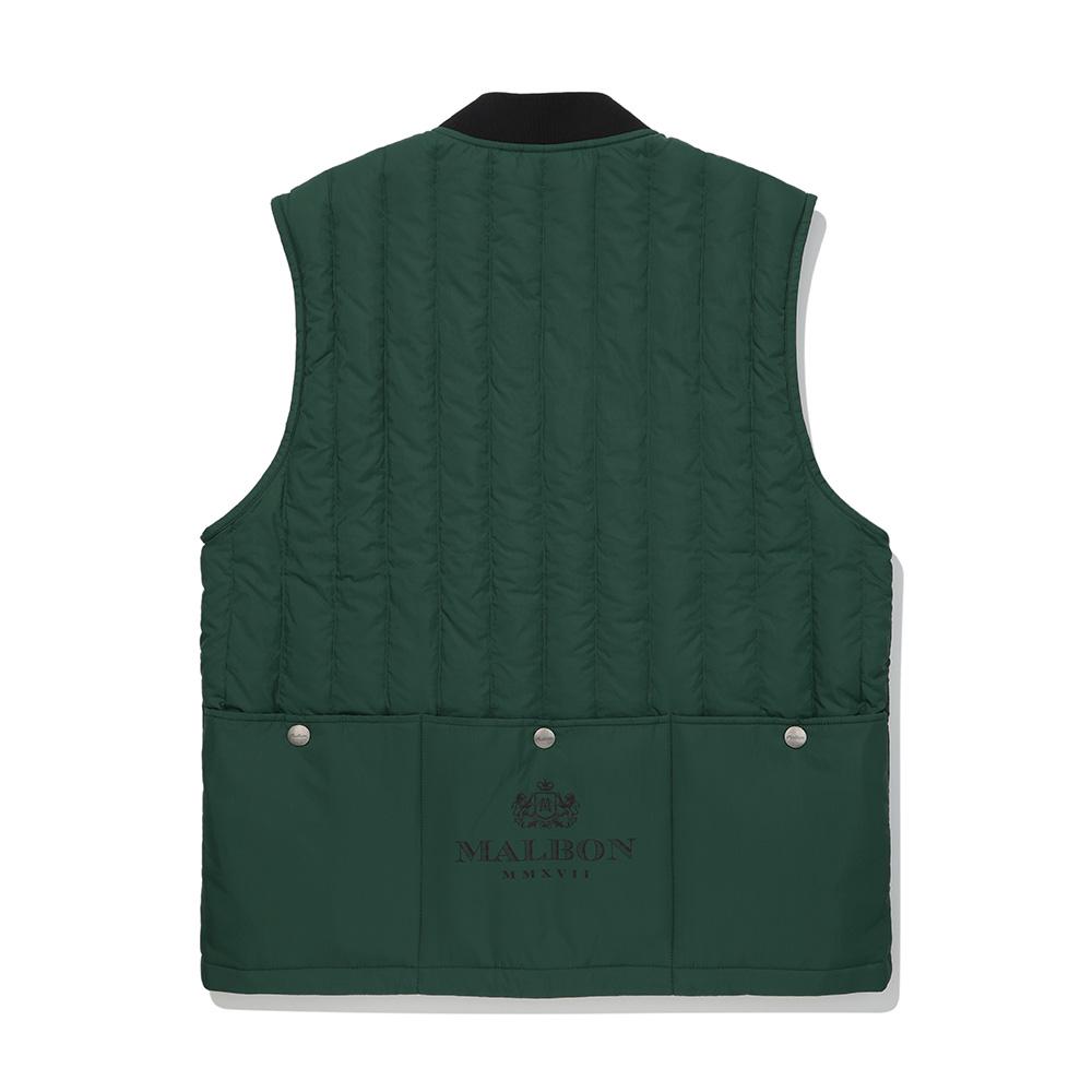 Malbon Golf Bucket Lightweight Down Vest Green (Man)