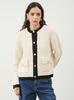 Mira Owen Knit Cardigan with Flap Pockets and Gold 09WND251904IVR0 Buttons,
