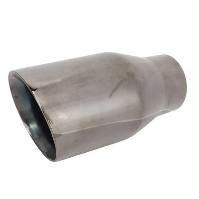 Schwarzes Edelstahl-Auspuffendrohr für Auto, 60 mm Einlass, 89 mm Auslass, Endrohr, Einzel-Auslass-Adapterrohr
