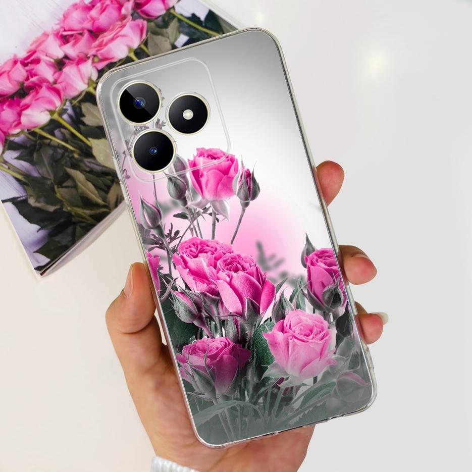 Etui na Realme Note 50 RMX3834 Uroczy Kot Malowane Pokrowiec Miękki Silikonowy Pokrowiec na Telefon Na Realme Note 50 Note50 Tylna Pokrywa 6.74'' Torby