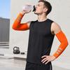 Sportijs Manchetten voor Mannen Vrouwen, Ademende IJszijde Sneldrogende Armmouwen, Antislip UV Zonwerende Mouw met Reflecterende Veiligheidsstrips voor