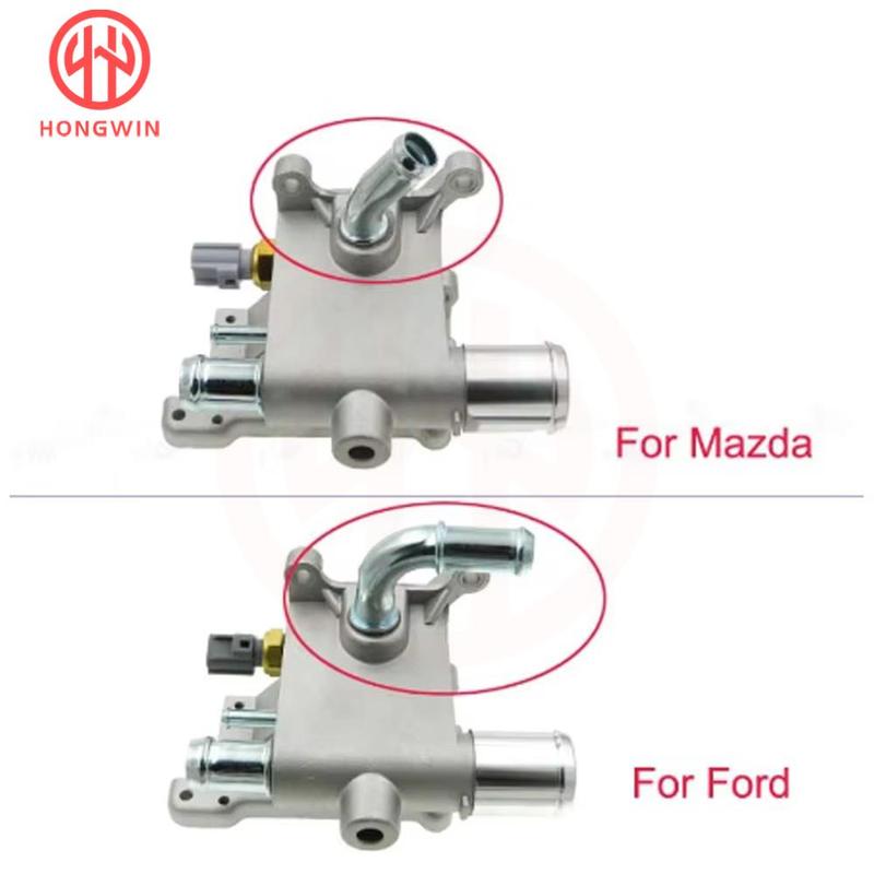 Water Outlet Engine Coolant Thermostat Housing + Sensor For Toma De Agua Ford Ecosport 2004-2012 2.0L  LF01-1517Z-Z14 LF01-1517Z