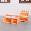 1 Set Dollhouse Kitchen Furniture Kit 1:12 Scale Sink Cabinet With Wine Glasses Dollhouse Accessory For Kids Pretend Play