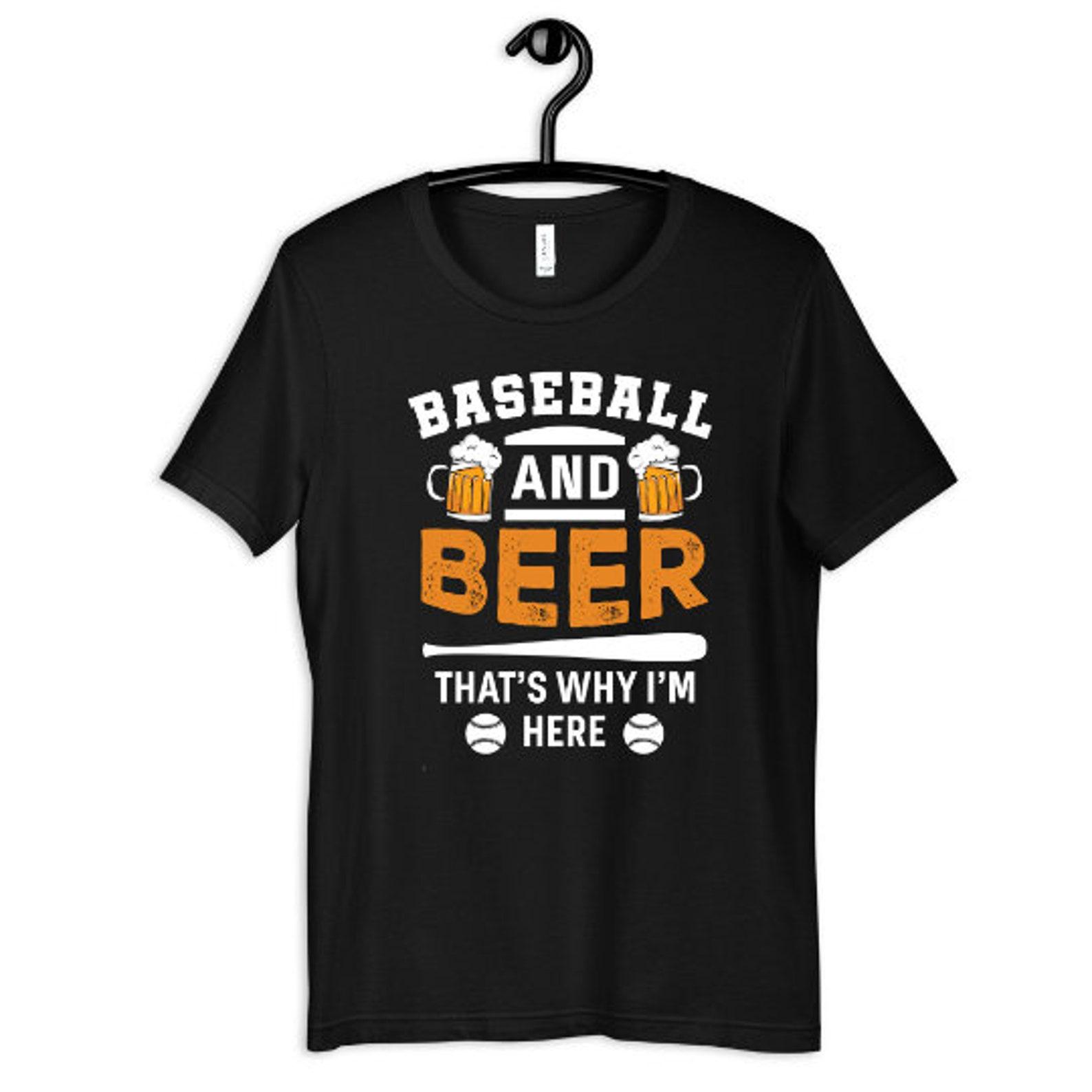 Baseball and Beer T-Shirt, Funny Baseball Game Shirt, Tank Top, T-shirt, T-shirt,T-shirt S