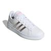 Adidas Neo Grand Court Base Non-Slip Low-Top Skate Shoes Women Sneakers White Silver Pink EG5949