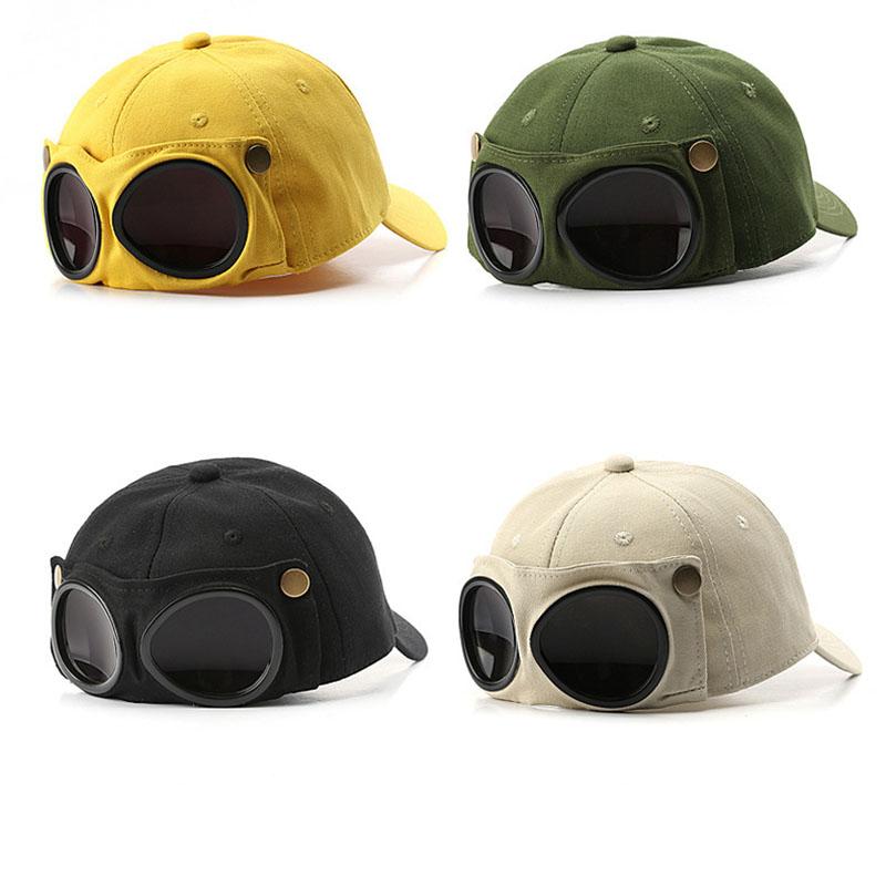 New Aviator Hat Summer Personality Glasses Baseball Cap Female Unisex Sunglasses Male Cap Baseballcap