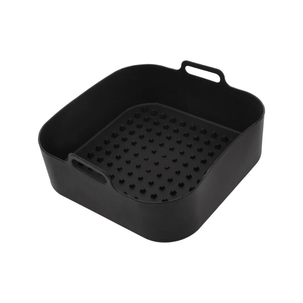 

Flexible Silicone Baking Mat Square Non-Stick Silicone Liner Air Fryer Baking Pan Kitchen чёрный