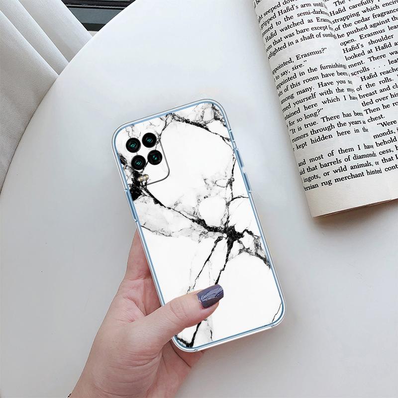 BH36 printing Marble Transparent Phone Case for Samsung Galaxy A04 A04S A14 A23 A34 A54 M23 M33 M52 M53