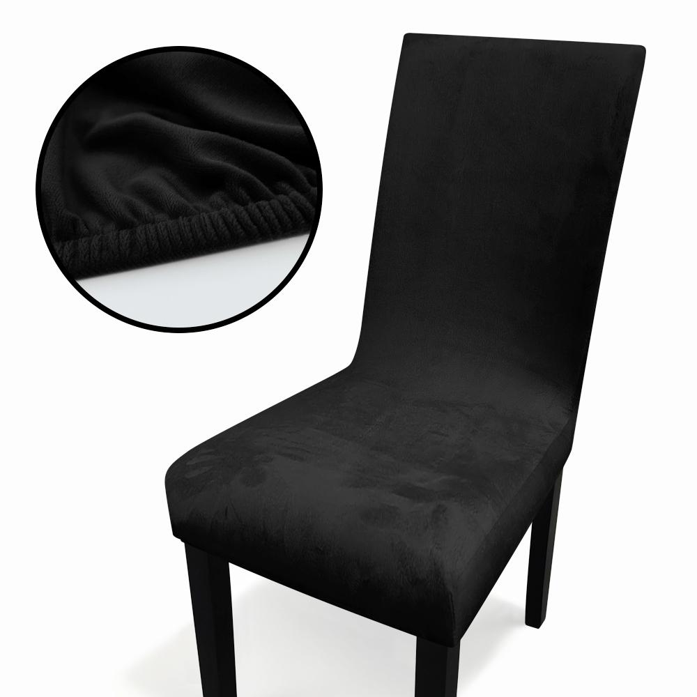 Velvet Home Dining Seat Protector Premium Velvet Chair Cover Thickened Solid Color Stretchable Full Coverage Chair Covers 2026