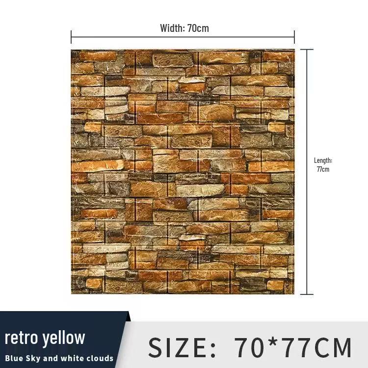 3D Soundproof XPE Foam Wall Sticker: Waterproof, Anti-collision, Soft Self-adhesive for Children's Rooms & Kindergartens