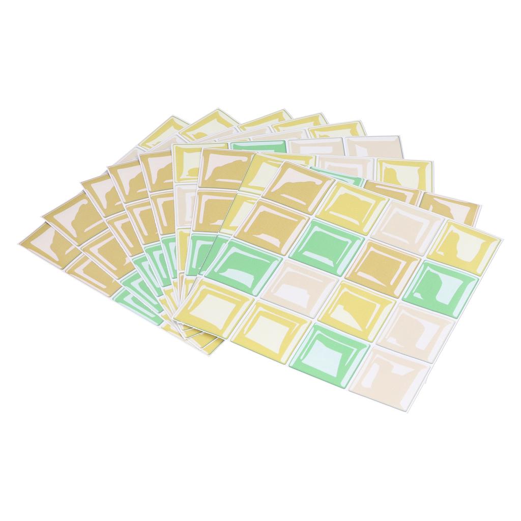 10 Packs Tile Sticker Waterproof Self Adhesive Mosaic Tile Sticker for Kitchen Floor Wall