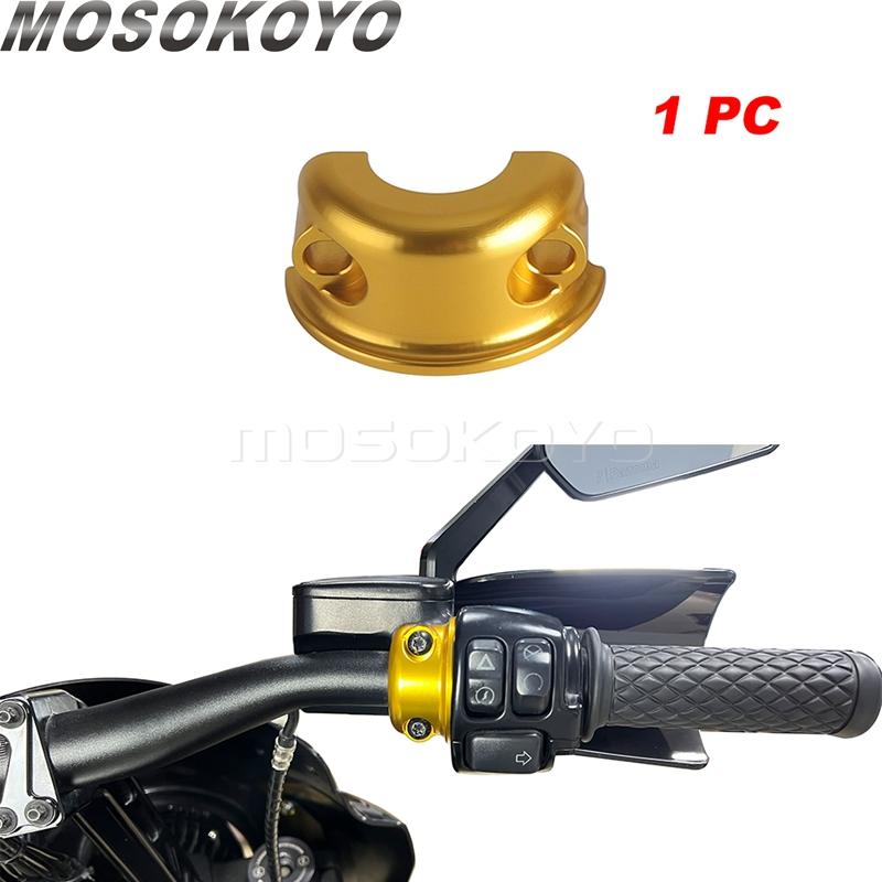 For Harley Dyna FXD Half Clamps Perch Clamp Master Cylinder Brake Clutch Control Bracket For Low Rider Fat Street Bob Wide Glide