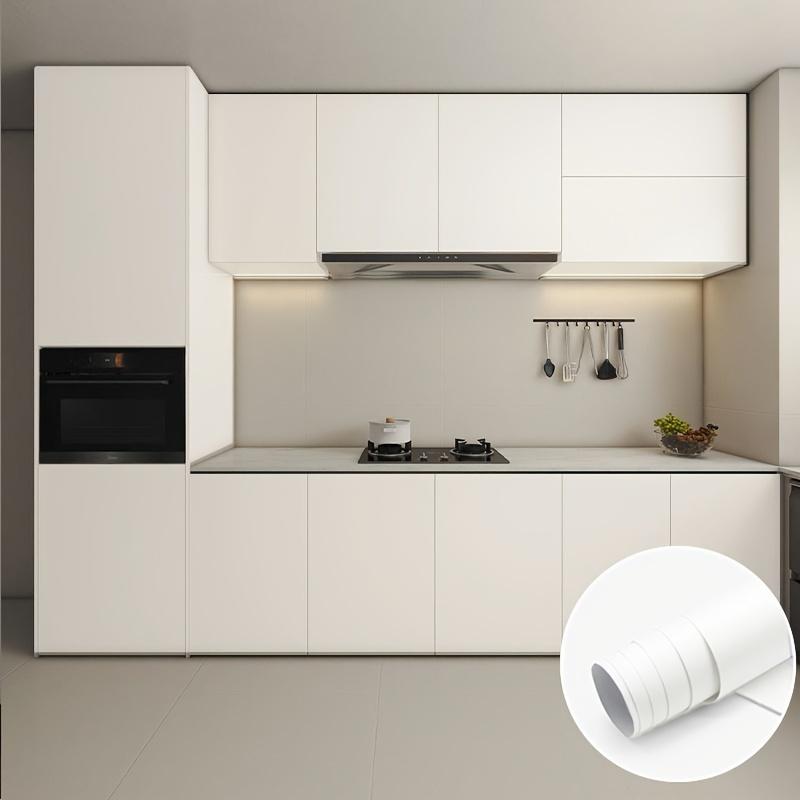 Peel & Stick Modern Kitchen Cabinet Stickers Waterproof Oil-Resistant Matte Wallpaper for Walls Tables Wardrobes DIY Renovation