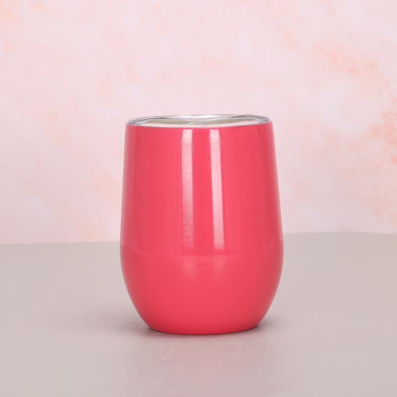 12oz Eggeskallkopp 304 Rustfritt Stål Dobbeltlags Vakuum Fargespray Maling Eggekopp Swig Stor Magekopp